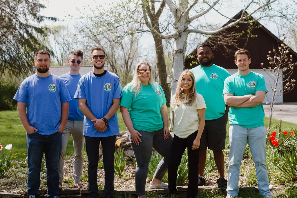 Nick and the crew on an Ugly Duckling Houses job site